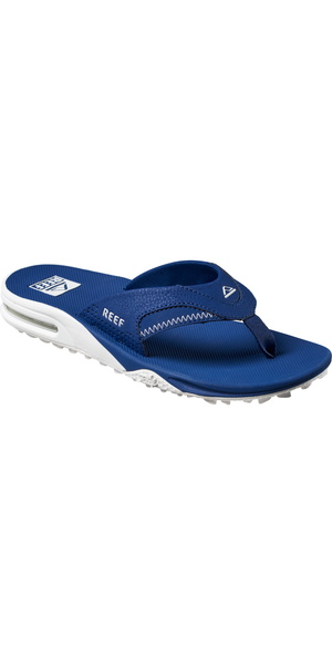 2026 Reef Hombres Sandalias Fanning Para Antes Del Partido CJ6409 - Navy / Blanco